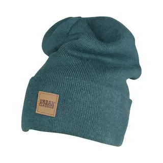 Urban Classics Beanie "Urban Classics Unisex Synthetic Leatherpatch Long Beanie" 1 Stk.