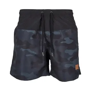 Urban Classics Block Schwimm-Boxershorts Schwarz, Blau, Camouflage