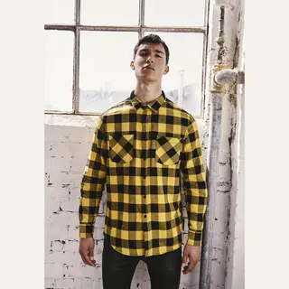 Urban Classics Checked Flanell Hemd Langärmlig Baumwolle