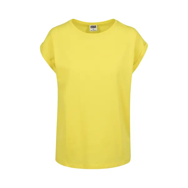 Urban Classics Dames Uitgebreide Schouder T-shirt Rundhals Korte Mouwen Katoen, Tricot thumbnail