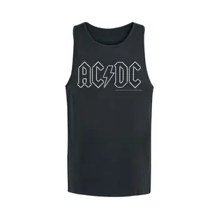 Ac/Dc Black Logo Tank-Top Schwarz In M