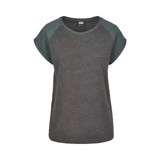 Urban Classics Women's Large Size T-shirt Urban Classic Contrat Raglan