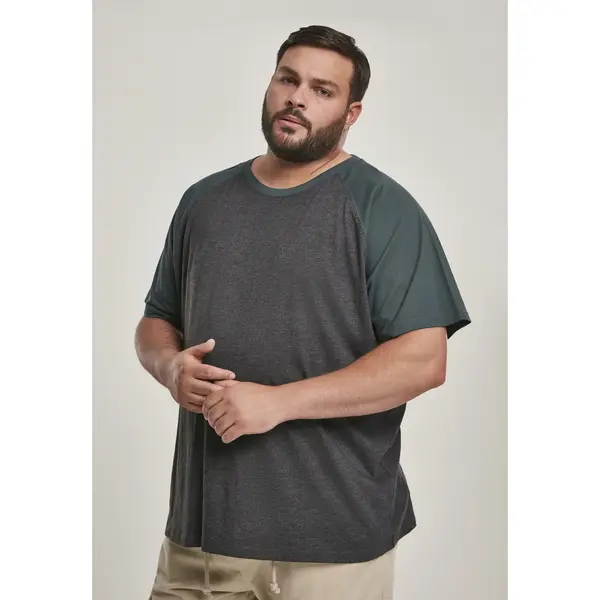Urban Classics Raglan Contrast Tee T-Shirt Rundhals Kurzärmel Baumwolle, Trikot thumbnail