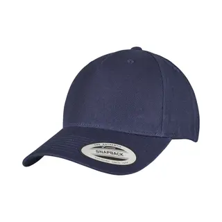 Flexfit Unisex Kappe 5-Panel Premium Curved Visor Snapback Cap Baseballkappe, Navy, One Size