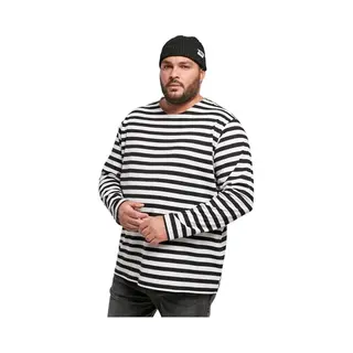 Urban Classics Herren Regular Stripe Ls – Langarm T-Shirt Im Regular Fit Aus Baumwolle, Gestreiftes Basic Oberteil Mit Rundhalsausschnitt Für