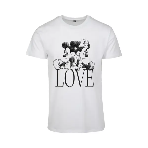 Merchcode Mickey Mouse - Minnie Loves Mickey Dames Tshirt - L - Wit thumbnail