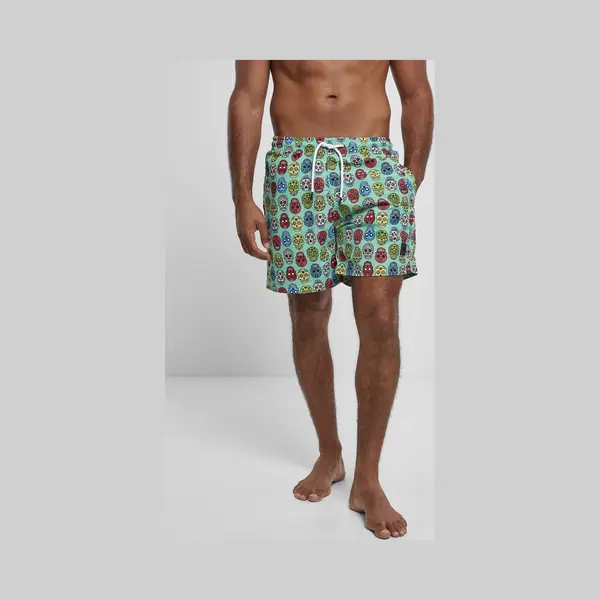 Urban Classics - Pattern Calavera Zwemshorts - L - Multicolours thumbnail