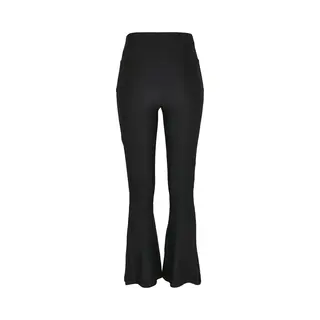 Urban Classics, Damen, Hosen, Ladies High Waist Rib Boot Cut Leggings, Schwarz, (3XL)