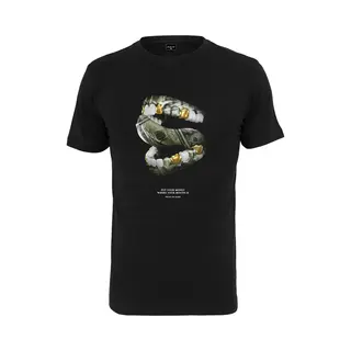 Mister Tee Shirt 'Money Mouth' Goud / Appel / Zwart / Wit