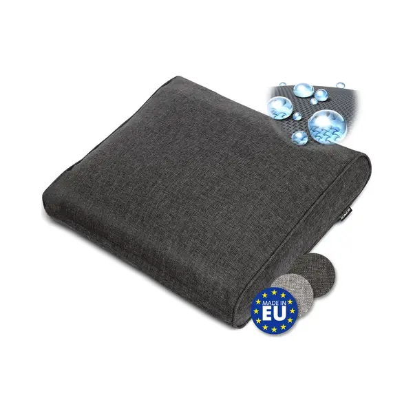 Loungekissen Outdoor Ilano Graphitgrau, 40cm, 70cm, 15cm - Bomoe thumbnail