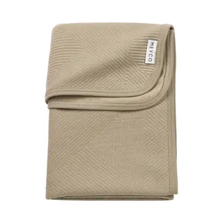 Deken Wieg Meyco Jacquard Pure Flannel Taupe