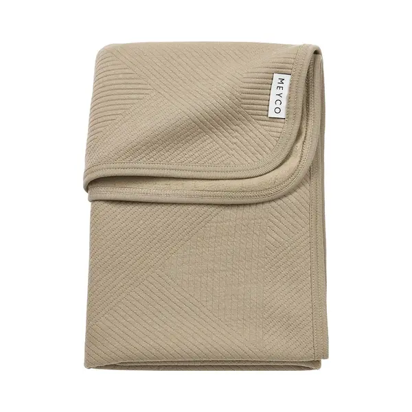 Deken Wieg Meyco Jacquard Pure Flannel Taupe thumbnail