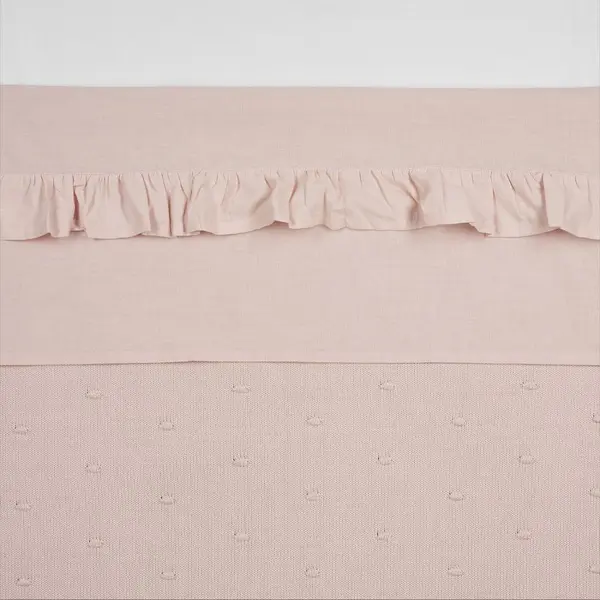 Laken Babybedje Meyco Ruffle Soft Pink thumbnail