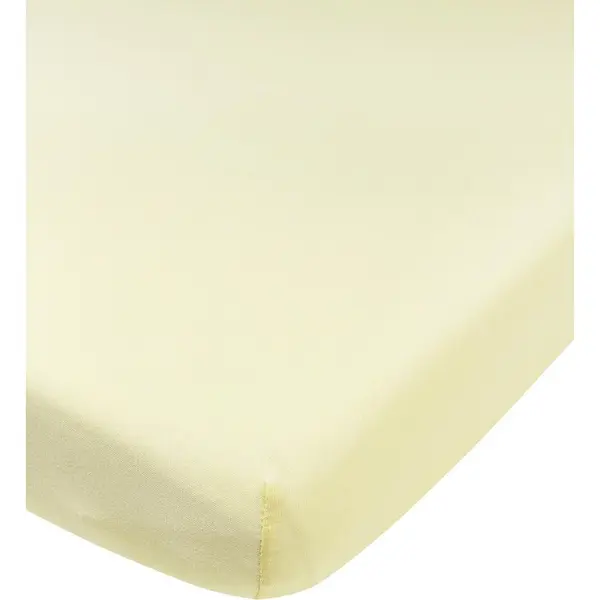 Meyco, Vast Laken Babybedje, Home Jersey Hoeslaken 90x200 Zacht Geel thumbnail