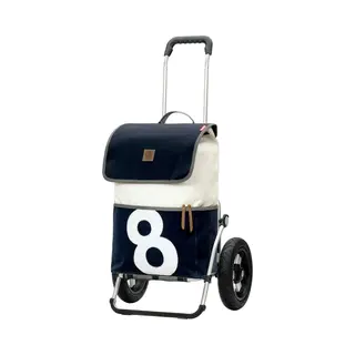 Andersen Shopper Trolley Donkerblauw / Offwhite