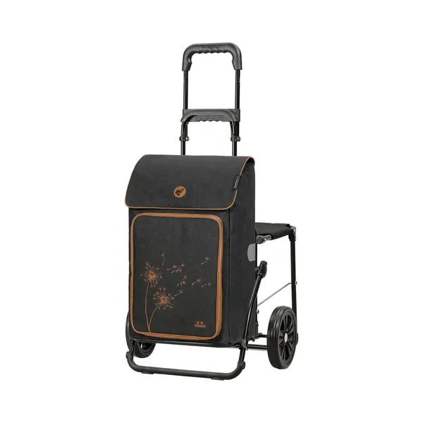 Andersen Shopper Manufaktur Boodschappentrolley Komfort Shopper Erbo Black Donkergrijs 103cm thumbnail