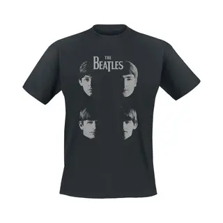 The Beatles Shadow Faces T-Shirt Black