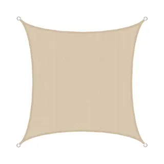 Amanka - Uv Sonnensegel 2x2 M Hdpe Quadrat Sonnenschutz Überdachung Garten Balkon Beige