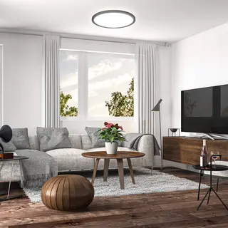 B.K.Licht I Round Rgb Led Ceiling Lamp I Ultra Flat Led Panel I Colour Change I Rgbw Ceiling Light Dimmable I Backlight Effect I Remote Control I
