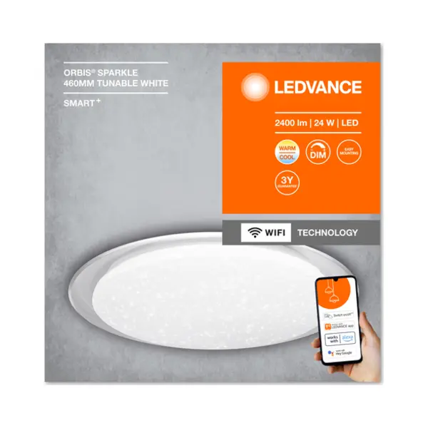 Ledvance Smart+ Orbis Sparkle Intelligente Deckenbeleuchtung Wlan 24 W thumbnail