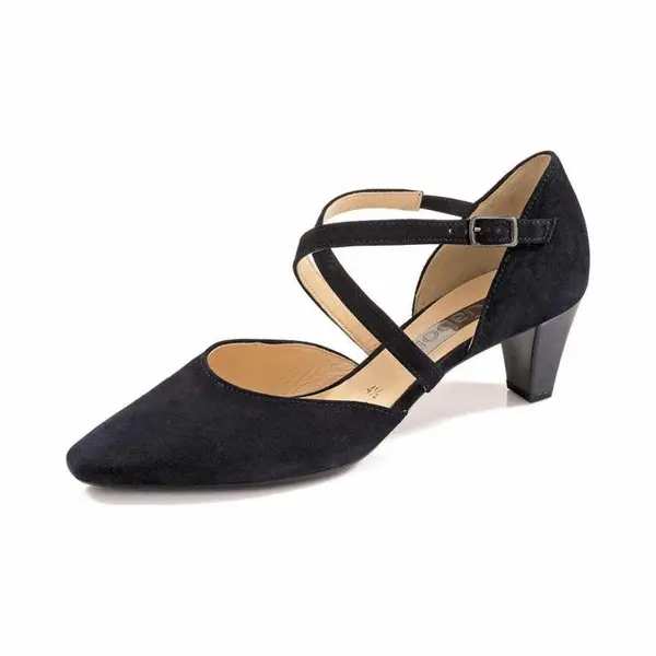 Gabor Callow Navy Suede Womens Court Shoes 01.363.16 In A Plain Suede Leather In Size 3.5 thumbnail