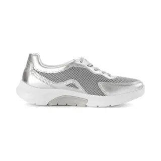 Gabor Rollingsoft Sensitive 66.923.19 - Dames Rollende Wandelsneaker - Zilver - Maat 37 (Eu) 4 (Uk)
