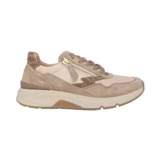 Gabor Rollingsoft Sensitive 76.898.51 - Dames Rollende Wandelsneaker - Beige - Maat 37 (Eu) 4 (Uk)