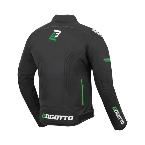 Bogotto Sparrow Wasserdichte Motorrad Textiljacke, Schwarz/grün, Xl thumbnail