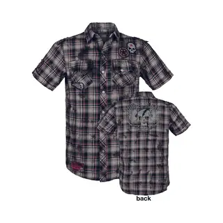 Rock Rebel By Emp Right Now Short-sleeved Shirt Red Grey White