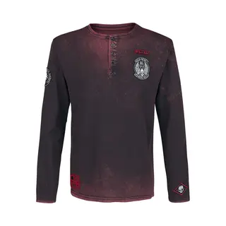 Rock Rebel By Emp Through The Glass Langarmshirt Bordeaux In Xl