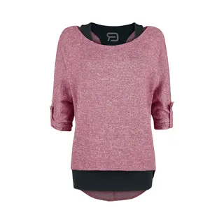 Red By Emp Cuddly Loose Langarmshirt Bordeaux Schwarz In S