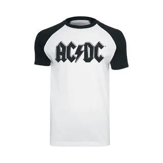 Ac/Dc Black Logo T-Shirt White Black