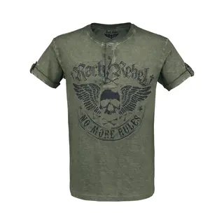 Rock Rebel By Emp Back For More T-Shirt Olive
