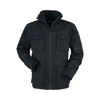 Gothicana By Emp Winterjacke Mit Klappentaschen Ziernähten Winterjacke Schwarz In Xxl