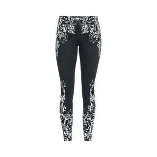 Black Premium By Emp Schwarze Leggings Mit Detailreichem Print Leggings Schwarz In M