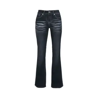 Black Premium By Emp Grace - Dark-Blue Jeans With Wash And Turn-Up Jeans Dark Blue