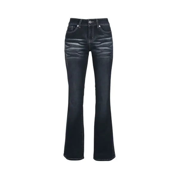 Black Premium By Emp Grace - Dark-Blue Jeans With Wash And Turn-Up Jeans Dark Blue thumbnail