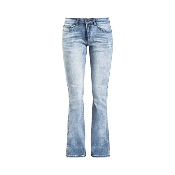 Black Premium By Emp Grace - Light-Blue Jeans With Wash And Turn-Up Jeans Light Blue thumbnail