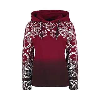 Black Premium By Emp Red Hoodie With Celtic Print Hoodie Black Red