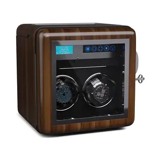 Klarstein Automatic Watch Winder For 2 Watches, Luxury Watch Storage Box, Acrylic Window Display Case, Auto Watch Winder Uk For Men & Women, Led, 5