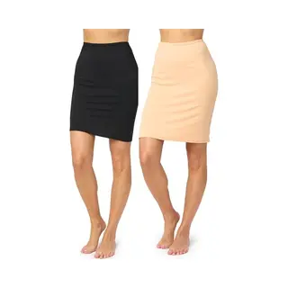 Merry Style Dames Onderrok - Kort - Elastisch - Licht - Viscose - Ms-MS10-204-Uw - Zwart/Zand (2-Pack) - Xxl