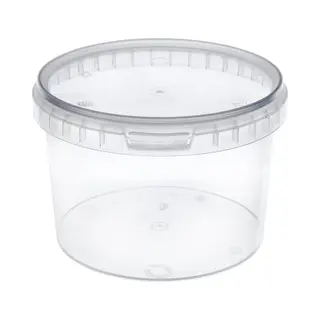 Garronda Eimer Mit Deckel 0, 5 L Für Die Lagerung Von Lebensmittel- Und Chemischen Produkten 10 Stück Transparent Gd-0072