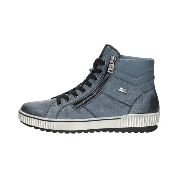 Remonte D0772-14 Tanaloto Tex Blue Leather Womens Hi Tops In A Plain Leather In Size 36 thumbnail