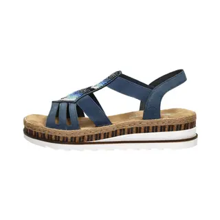 Rieker Sandalen Plat Sandalen Plat - Blauw - Maat 36