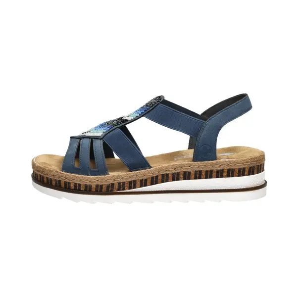 Rieker Sandalen Plat Sandalen Plat - Blauw - Maat 36 thumbnail