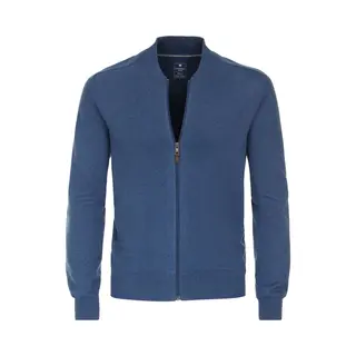 Redmond Casual Cardigan Blauw, Effen