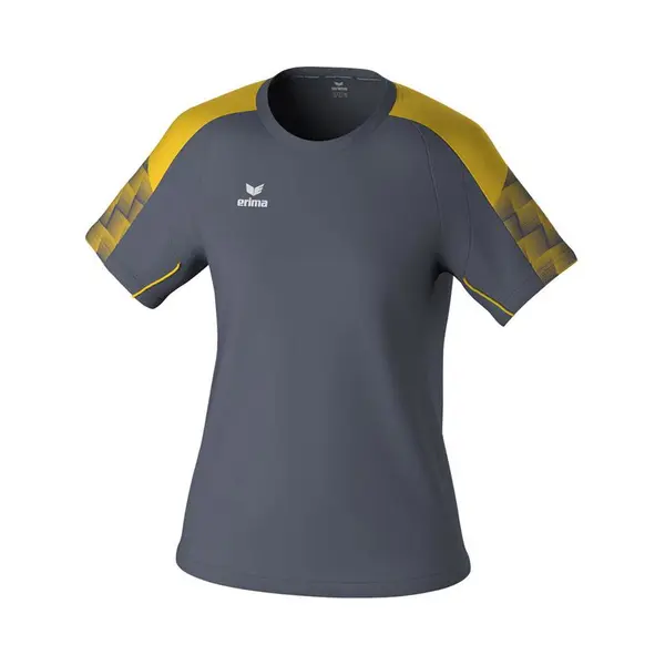 Erima Damen Evo Star Leichtes T-Shirt (1082416), Slate Grey/gelb, 40 thumbnail