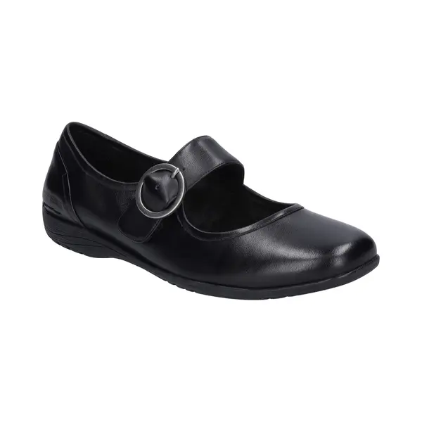 Josef Seibel Damen Riemchenballerinas Fenja 18, Frauen Flats, Weite G (Normal), Ballett-Schuhe, Ballet-Flats, Black-Black, 39 Eu thumbnail