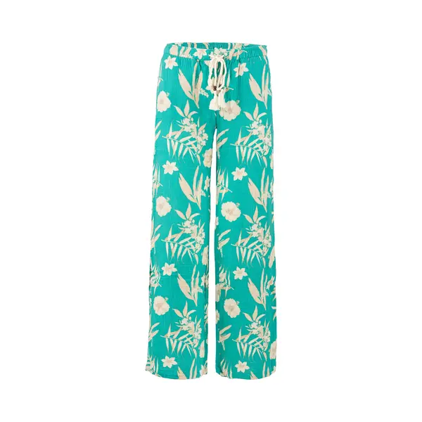 Pj Salvage Pyjamabroek 'Tahitian Tropics' Beige / Turquoise thumbnail