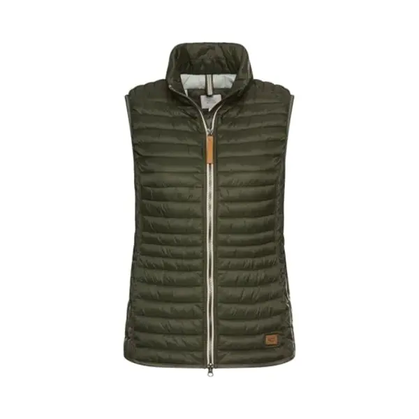 Camel Active Damen Steppweste Aus Recyceltem Polyamid Dunkelgrün, Womenswear-36 thumbnail